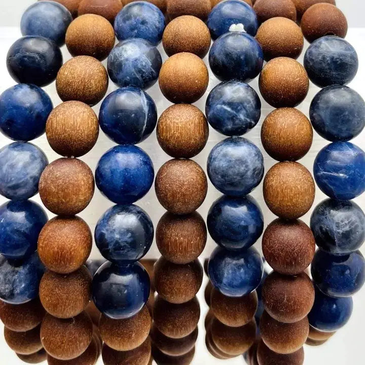 Sandalwood & Sodalite Bracelet 8mm
