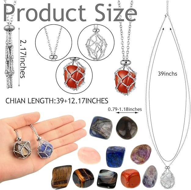 Silver Stainless Steel Cage Necklace