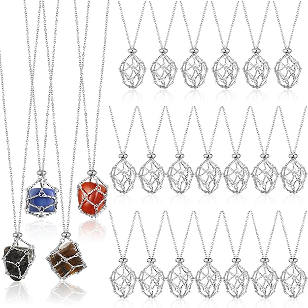 Silver Stainless Steel Cage Necklace