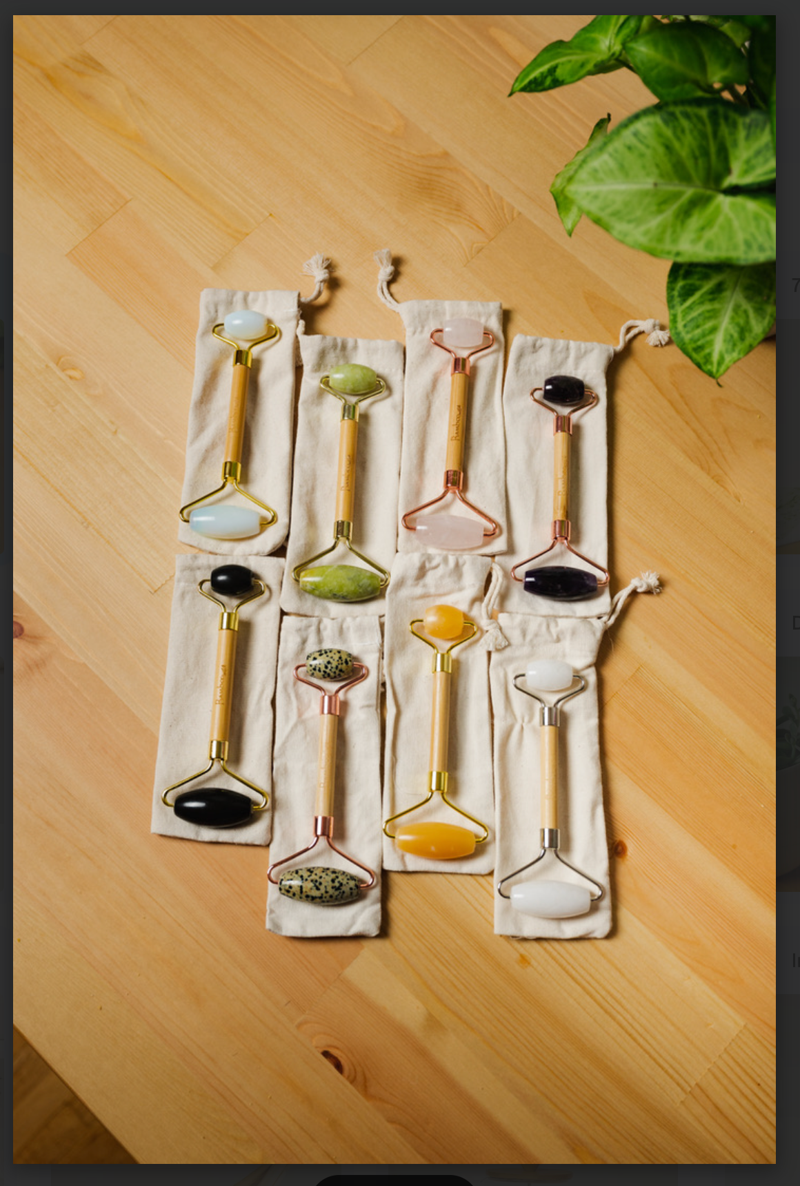 Bamboo Facial Roller Jade
