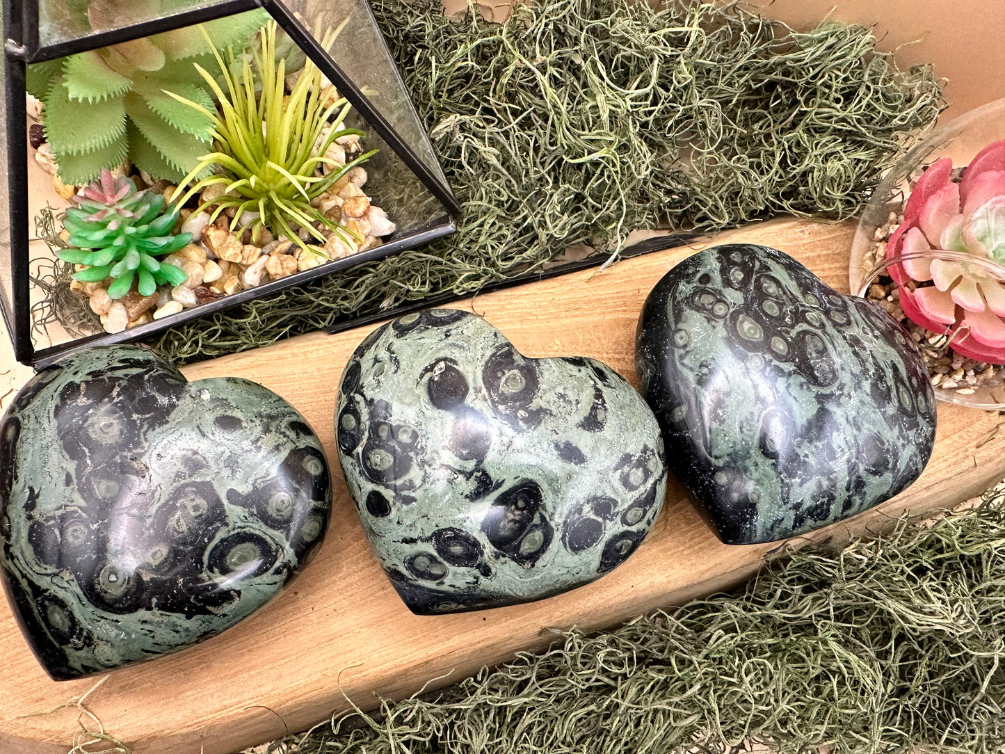 Kambaba Jasper Hearts