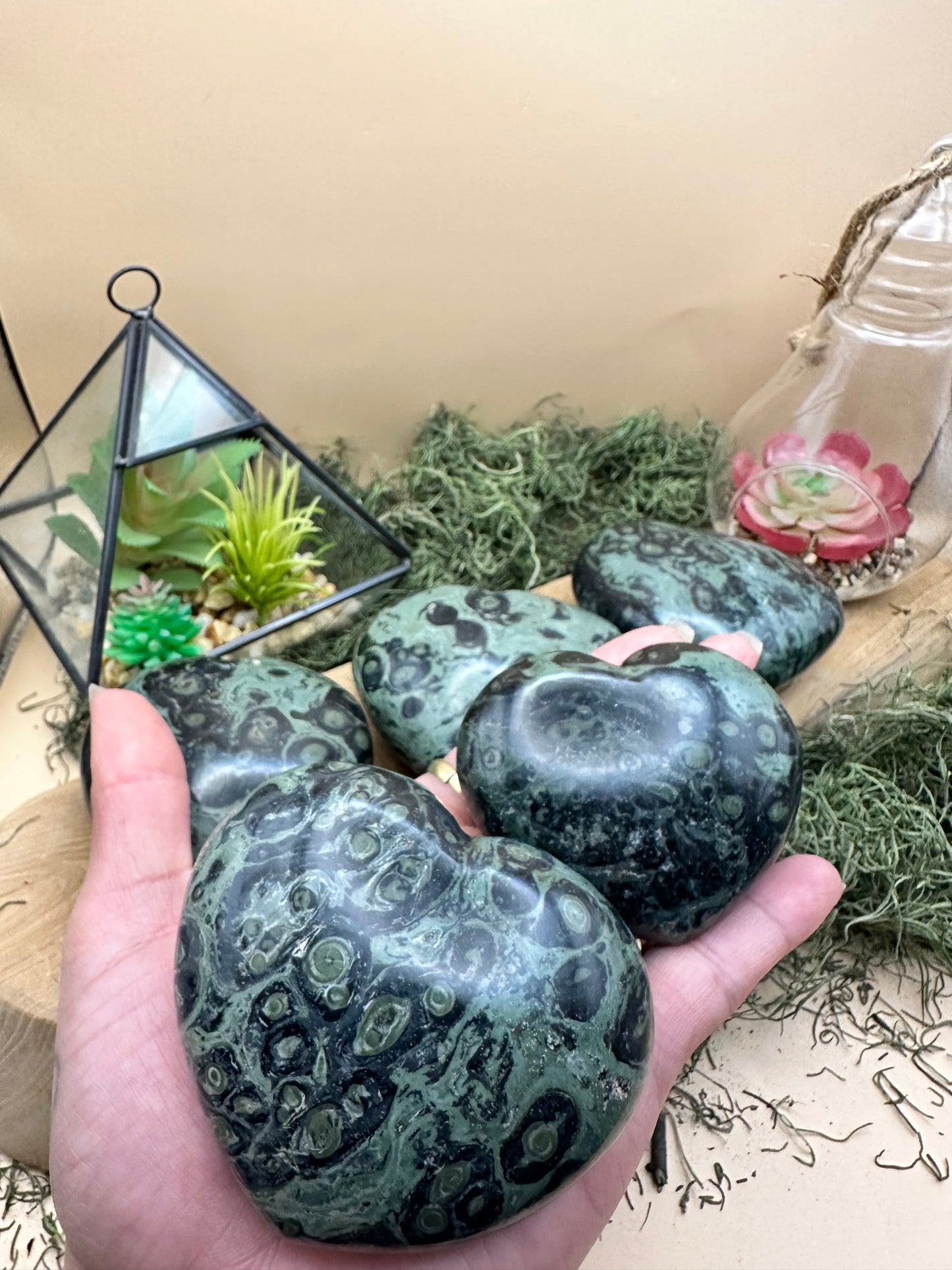 Kambaba Jasper Hearts