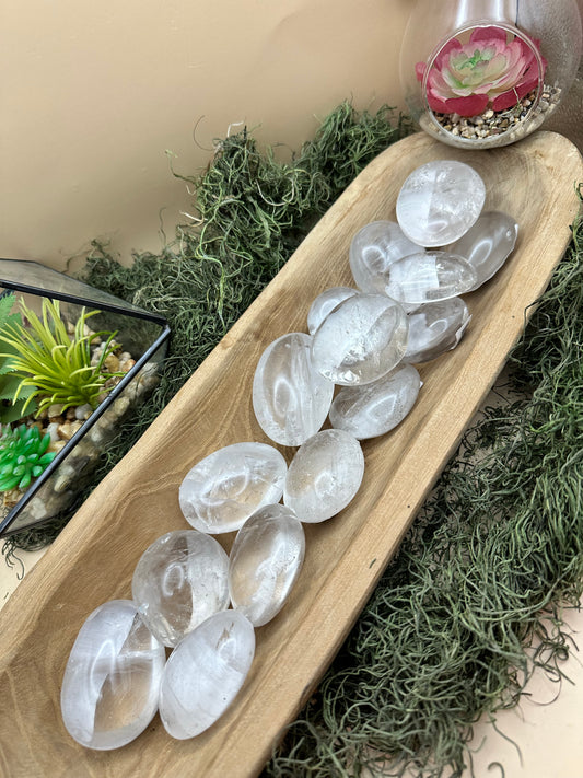Clear Quartz Palm Stone