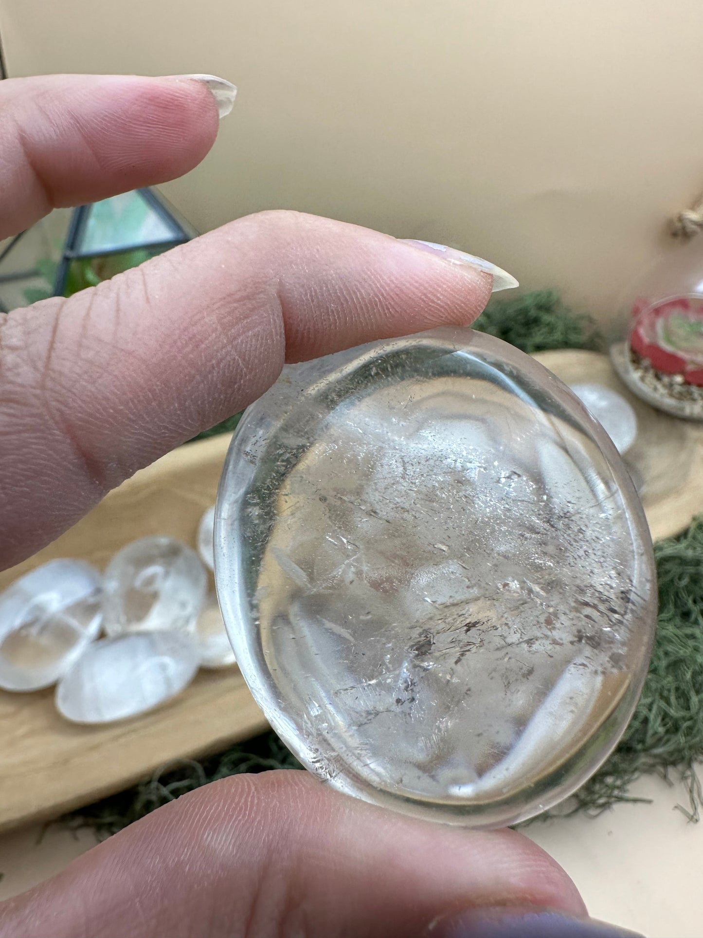Clear Quartz Palm Stone