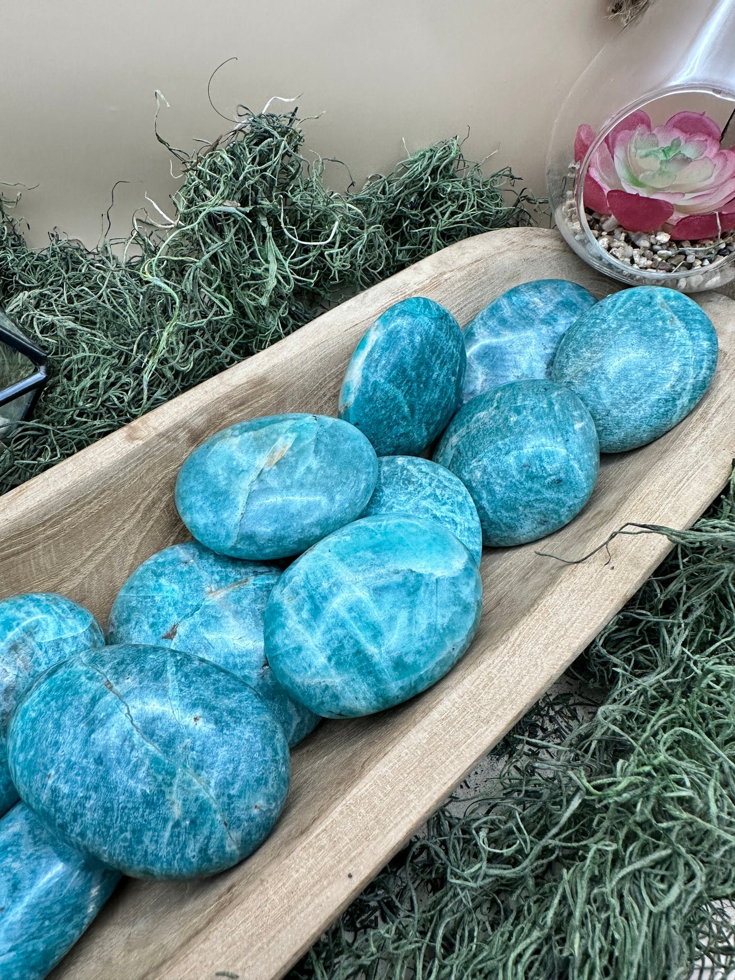 Amazonite Palms (AA Grade)
