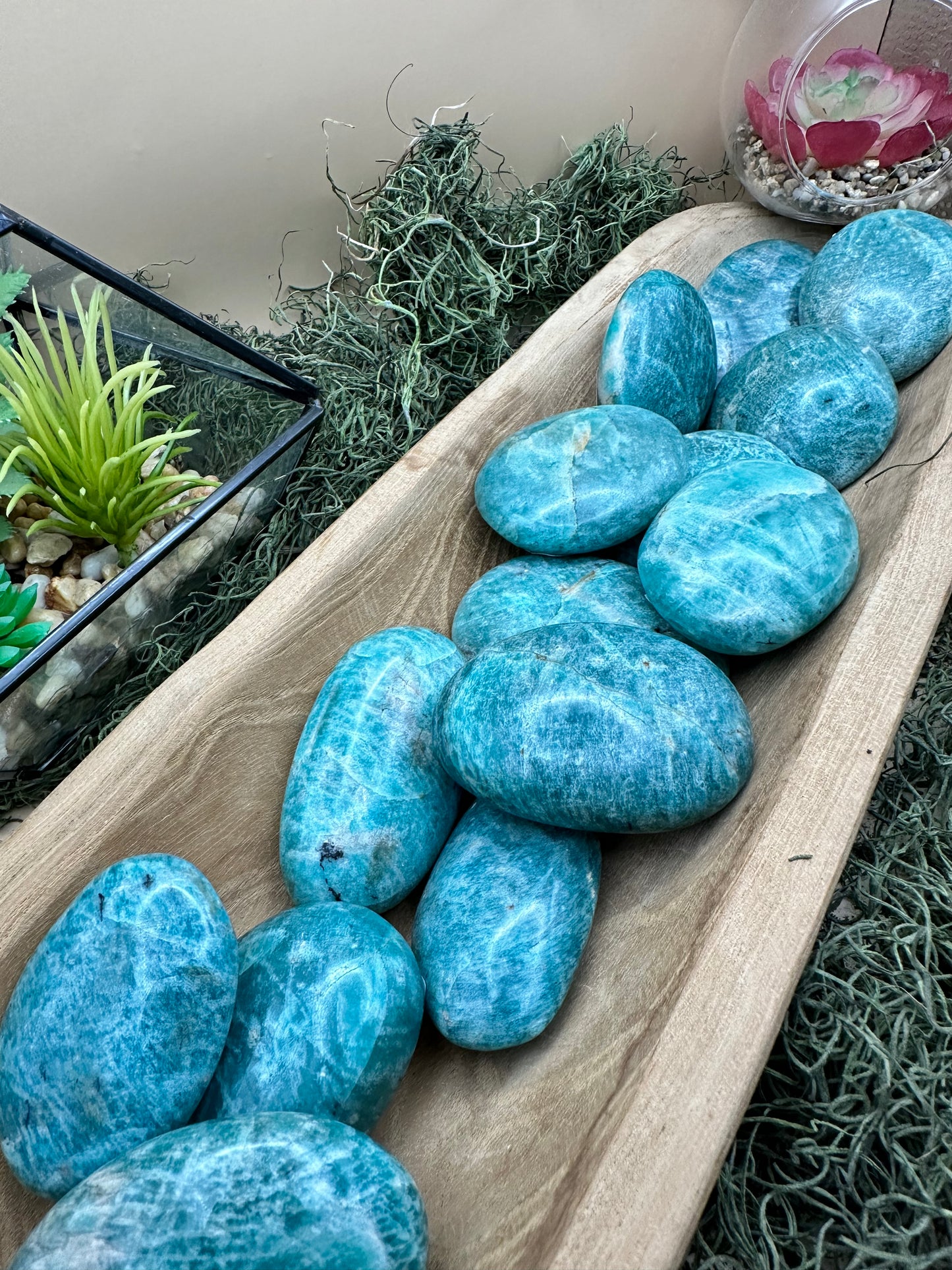 Amazonite Palms (AA Grade)