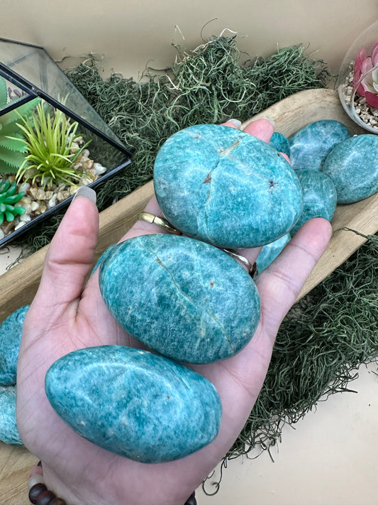 Amazonite Palms (AA Grade)