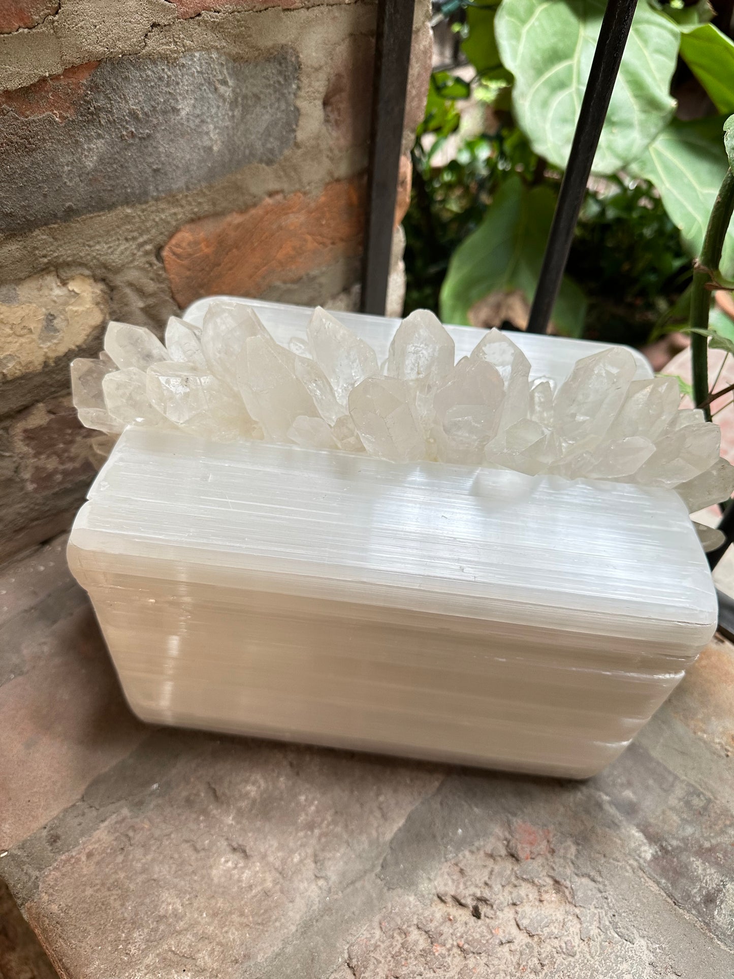 Selenite & Quartz Treasure Box