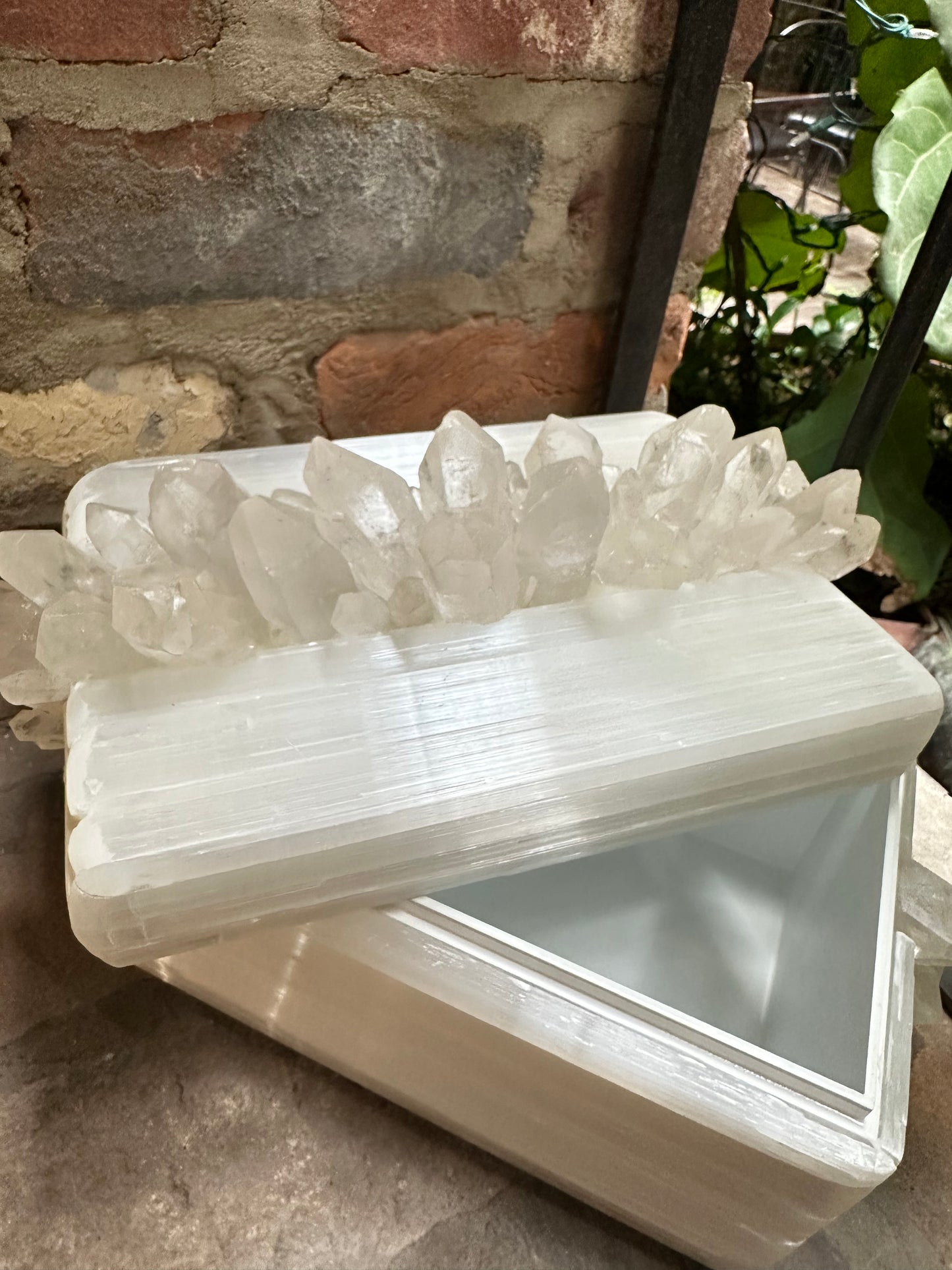 Selenite & Quartz Treasure Box