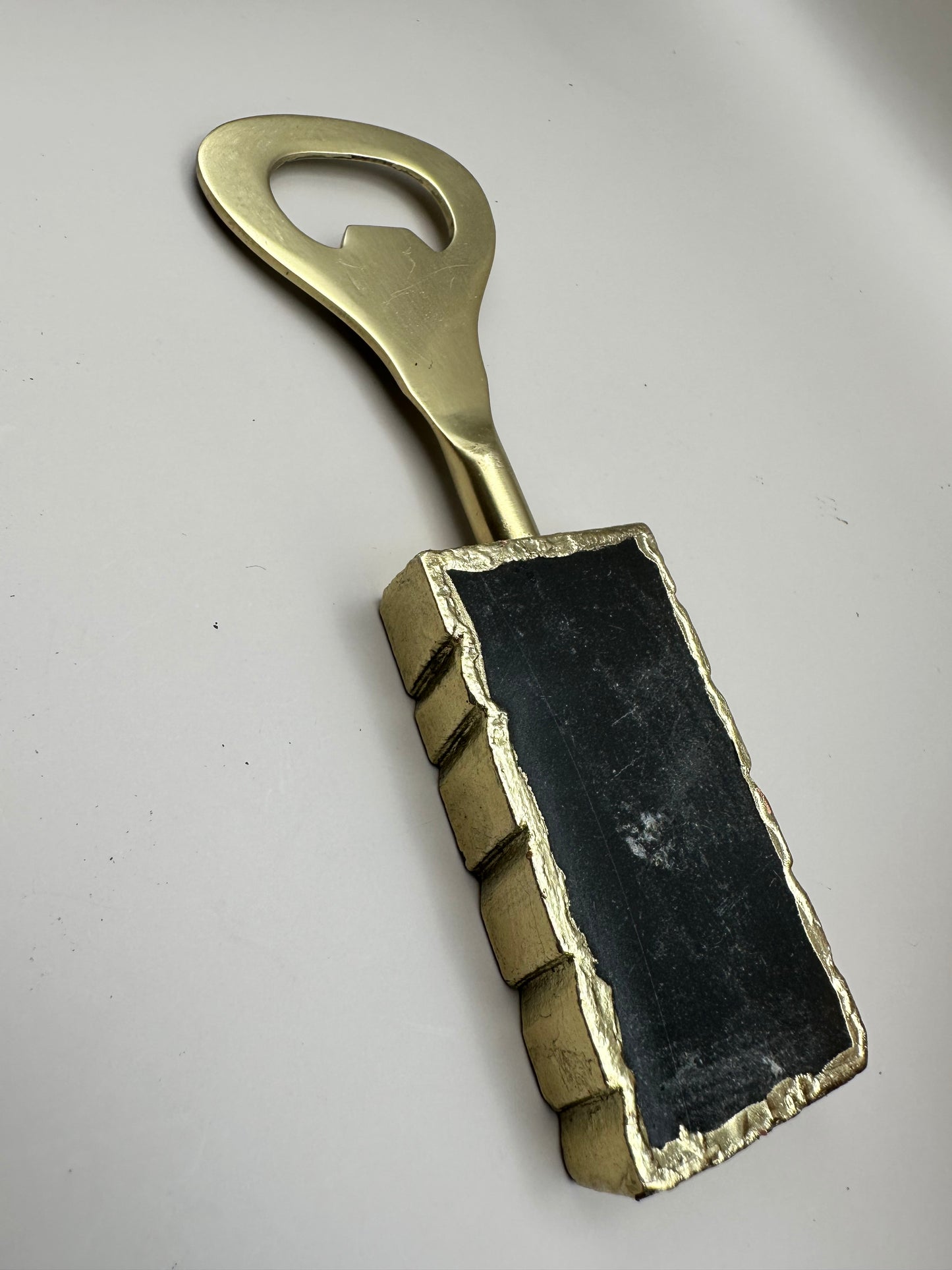 Black Agate Bottle Openers-gold finish