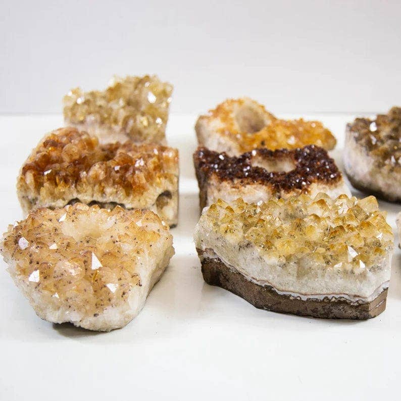 Citrine Crystal Cluster Candle Holder Golden Amethyst