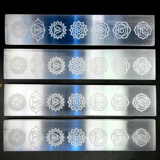 Chakra Etched Selenite