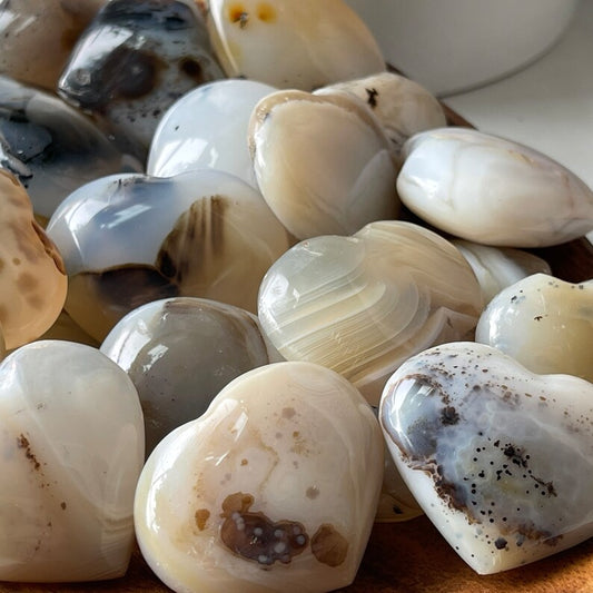 Dendritic Agate Heart Mini