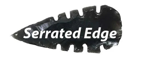 Black Obsidian Serrated Edge Arrowheads