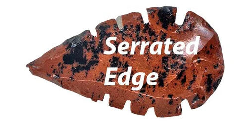 Mecca Obsidian Serrated Edge Arrowheads