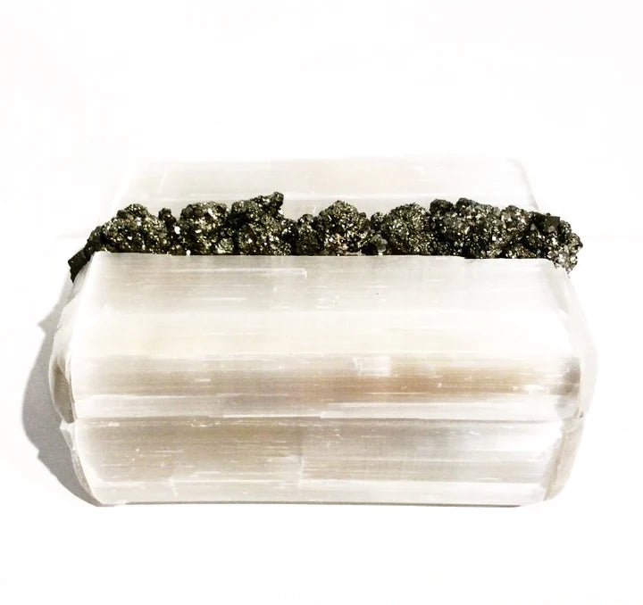 Selenite & Pyrite Treasure Box