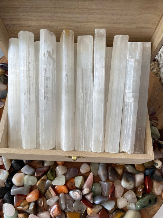 Selenite Wand 6 IN- Raw
