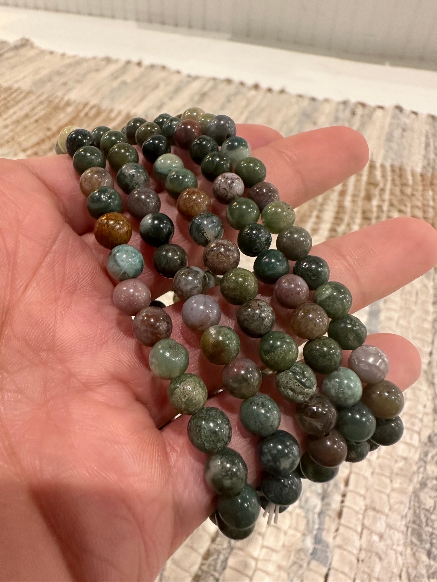 Indian Agate Bracelet 6mm