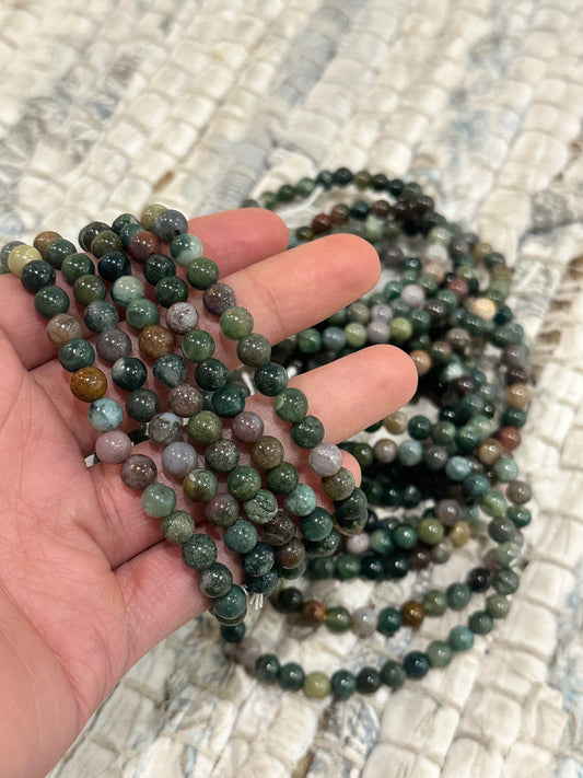 Indian Agate Bracelet 6mm