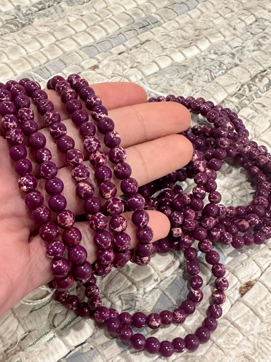 Purple Emperor Bracelets 6mm