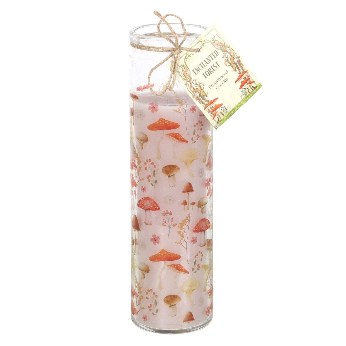 Mushroom Print Enchanted Forest Altar Candle