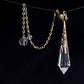 Clear Crystal Meditation Pendulum: Copper