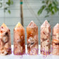 Carnelian Flower Agate Obelisk Tower Point