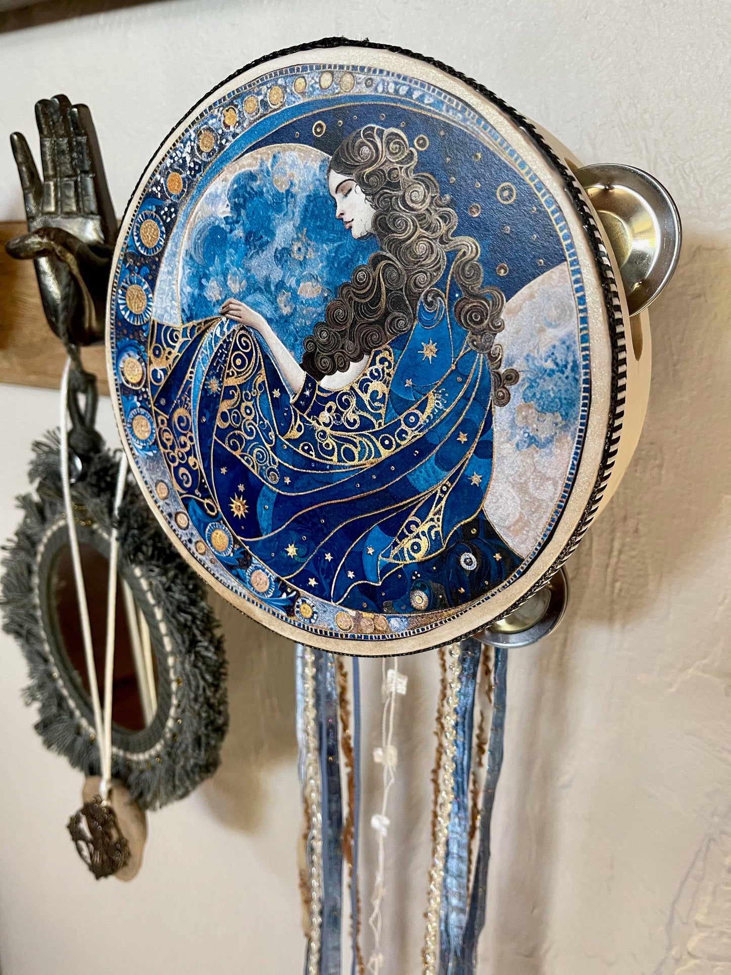 Blue Moon Goddess Tambourine