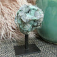 Crystal Emerald on Metal Stand - Raw Emerald Chunk