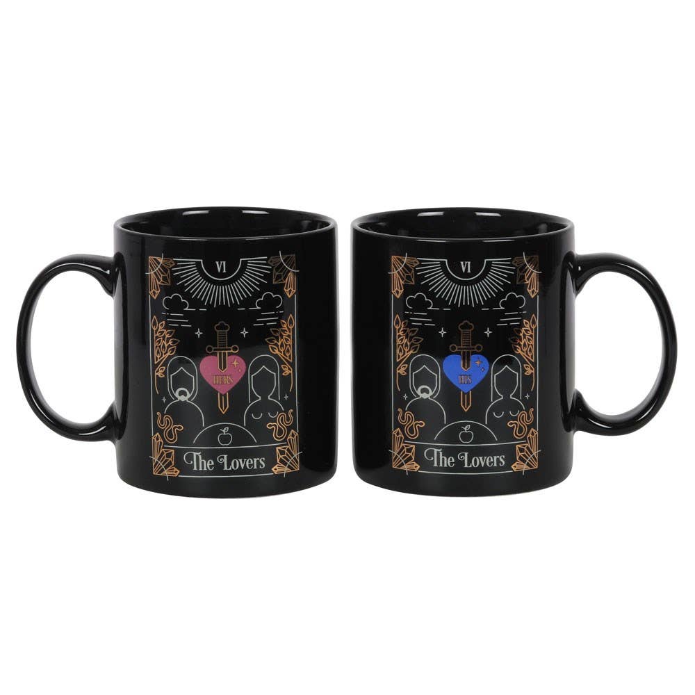 The Lovers Tarot Card Couples Mug Set