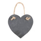 Spread Love Rustic Hanging Slate Heart Sign