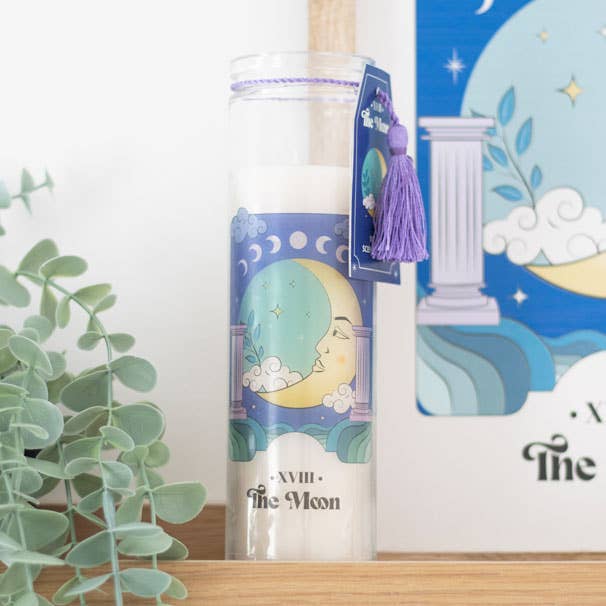 The Moon Violet Altar Candle