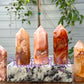 Carnelian Flower Agate Obelisk Tower Point