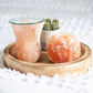 Single Pink Himalayan Salt Candle Holder