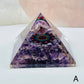 Orgone Crystal Pyramid:  - Amethyst w/ Amethyst Sphere