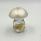 Mini Mushroom Figurines with Spiritual Crystals: Aquamarine