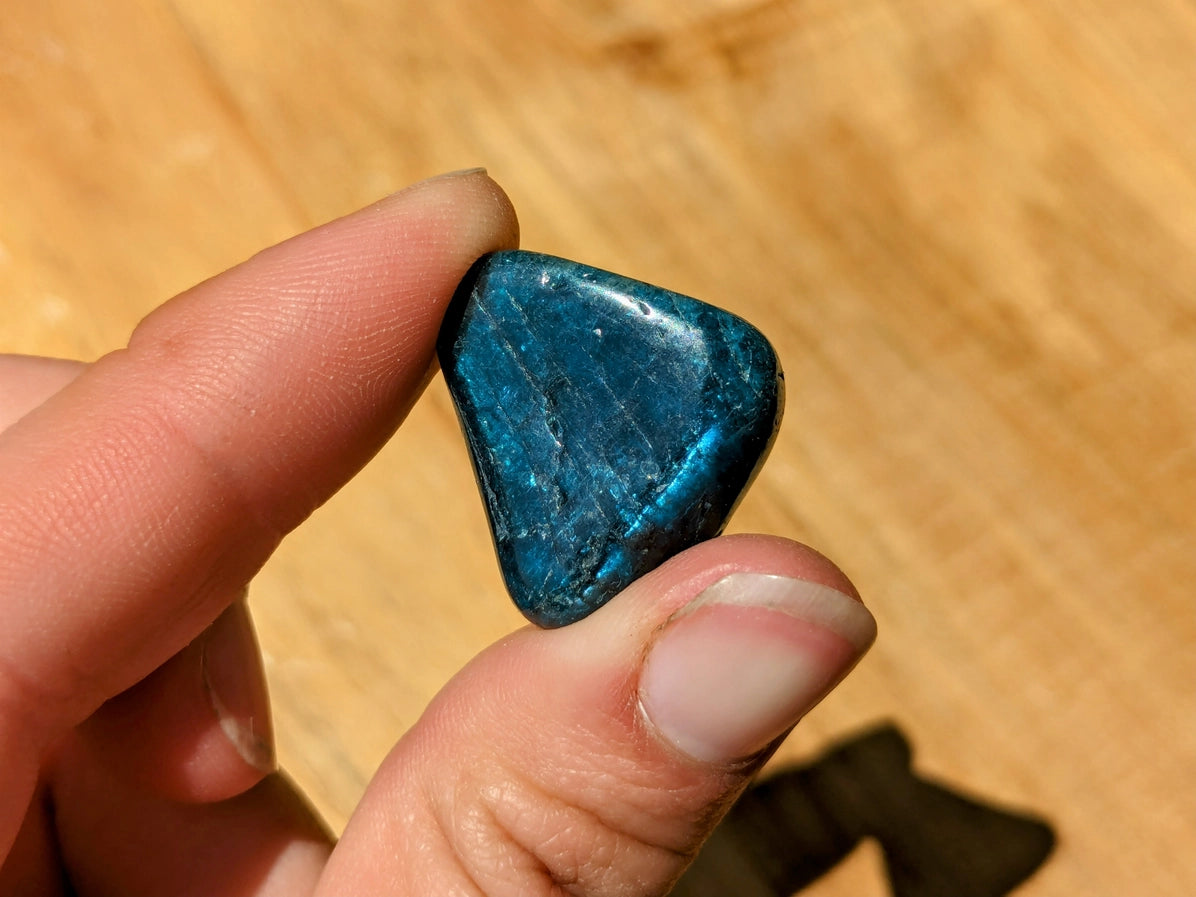 Blue Apatite Tumbles