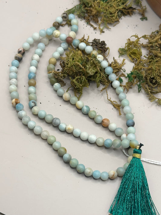 Amazonite Mala Prayer Beads-6mm