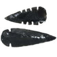 Black Obsidian Serrated Edge Arrowheads