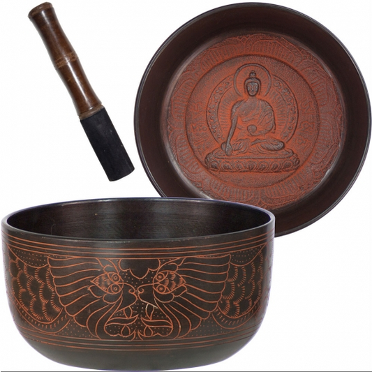 Embossed Singing Bowl- Buddha