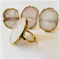 Rose Quartz Agate Napkin Rings