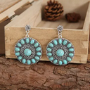 Circle Turquoise Earrings
