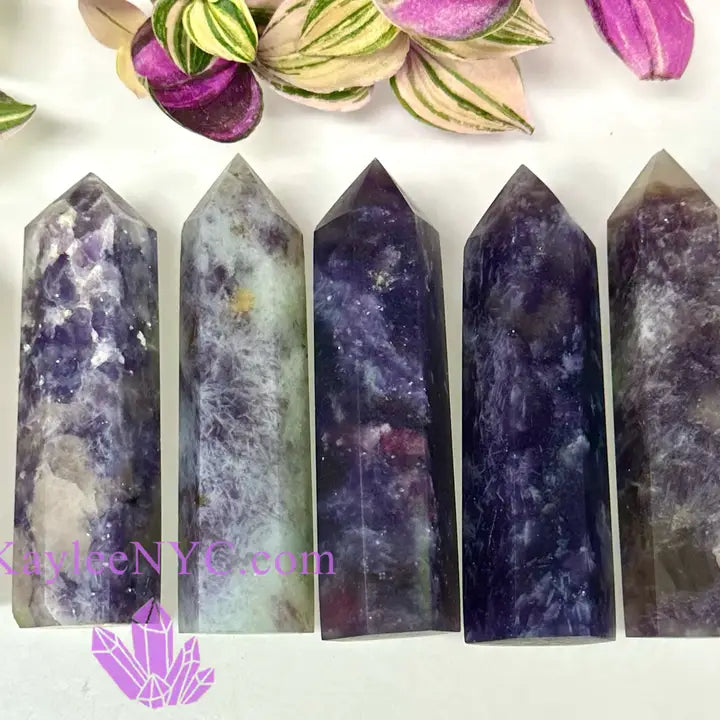Natural Unicorn Stone Obelisk Tower Point Crystal