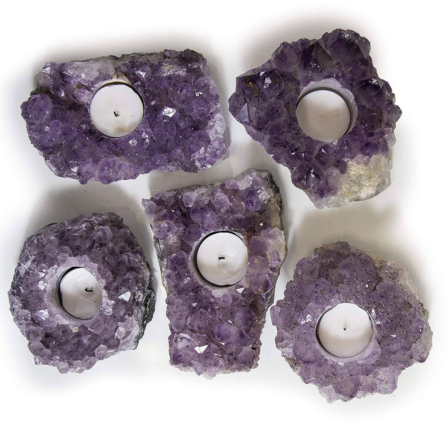 Amethyst Crystal Candle Holder