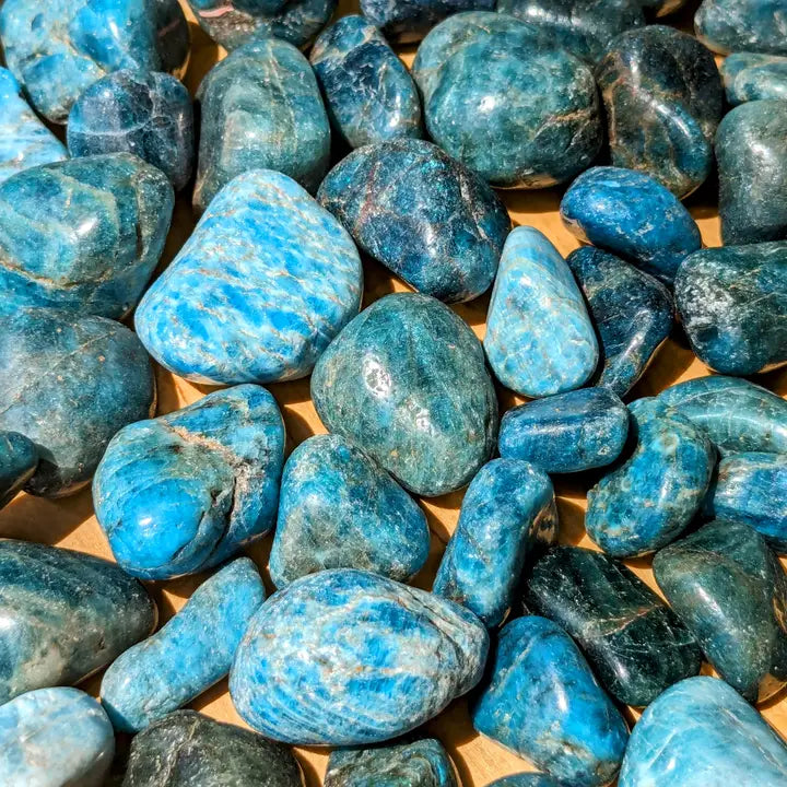 Blue Apatite Tumbles