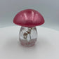 Mini Mushroom Figurines with Spiritual Crystals: Rose Quartz