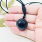 Crystal Ball Healing Necklace: Black Obsidian