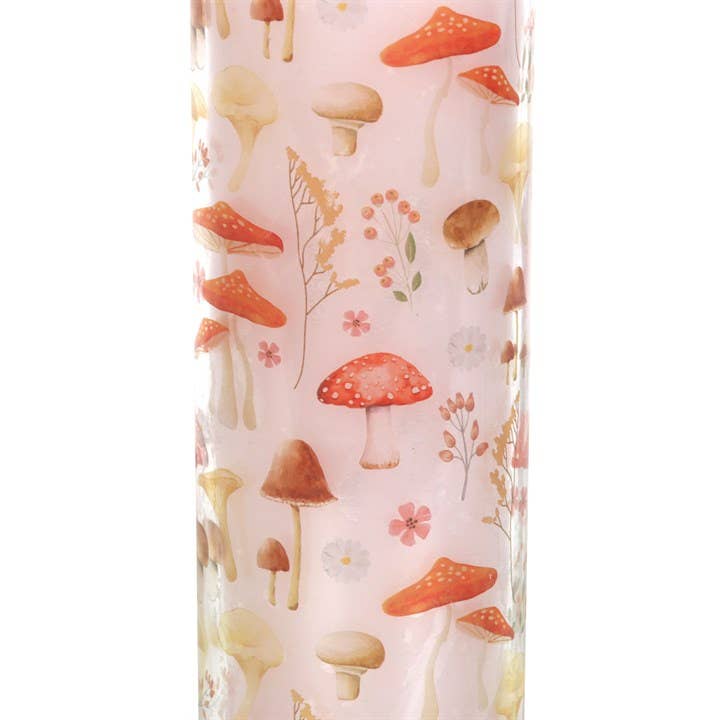 Mushroom Print Enchanted Forest Altar Candle