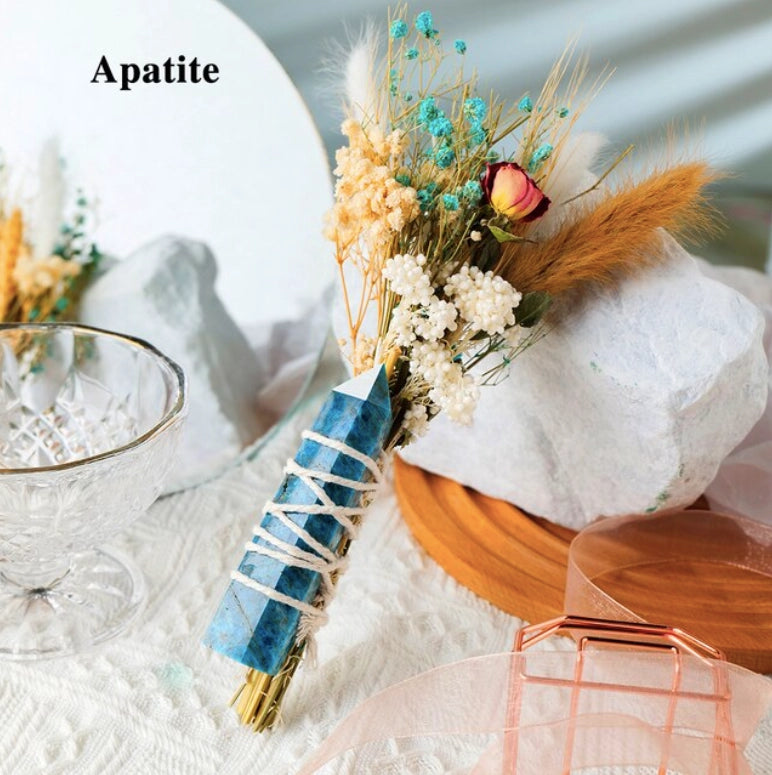 Crystal Wand Bouquet Blue Apatite