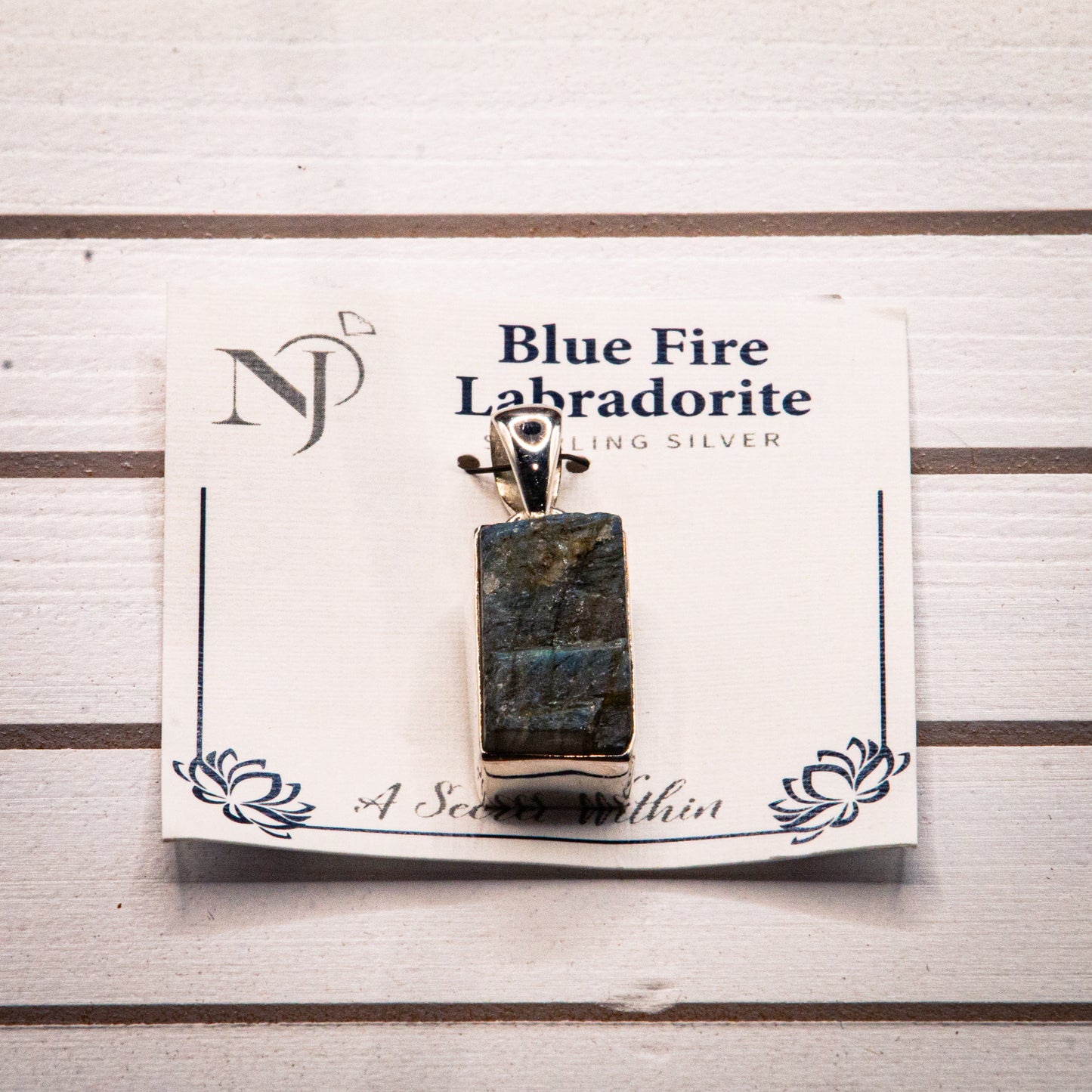 Blue Fire Labradorite Pendant